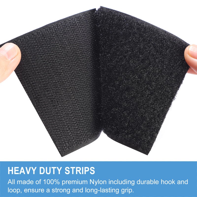 QTBLY 4in x 5ft | Sew On Hook and Loop Strips for Fabric | Non-Adhesive Hook & Loop Roll for Clothes Sewing - Image 4